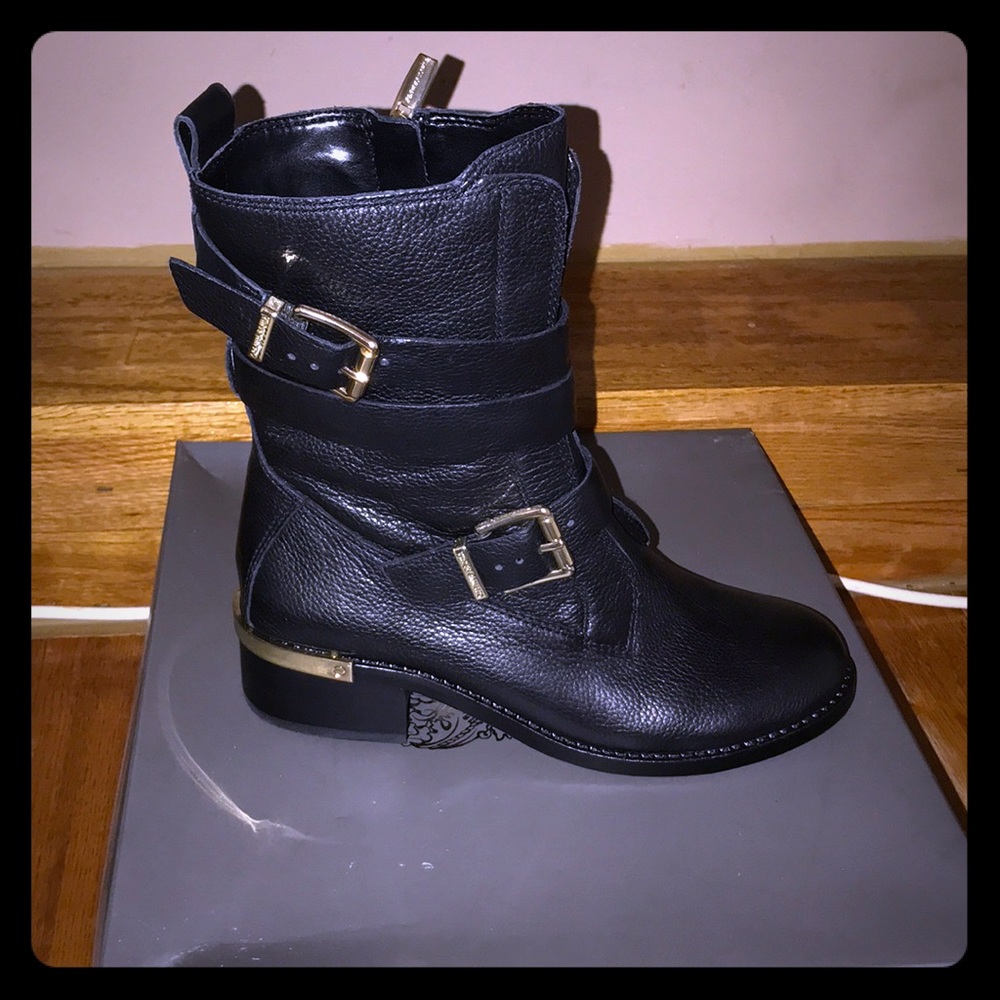 Vince Camuto combat booties